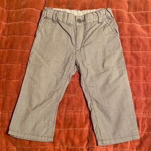H&M Baby Boy 6-9 months Dress Pants Brown and Gray Striped Slacks